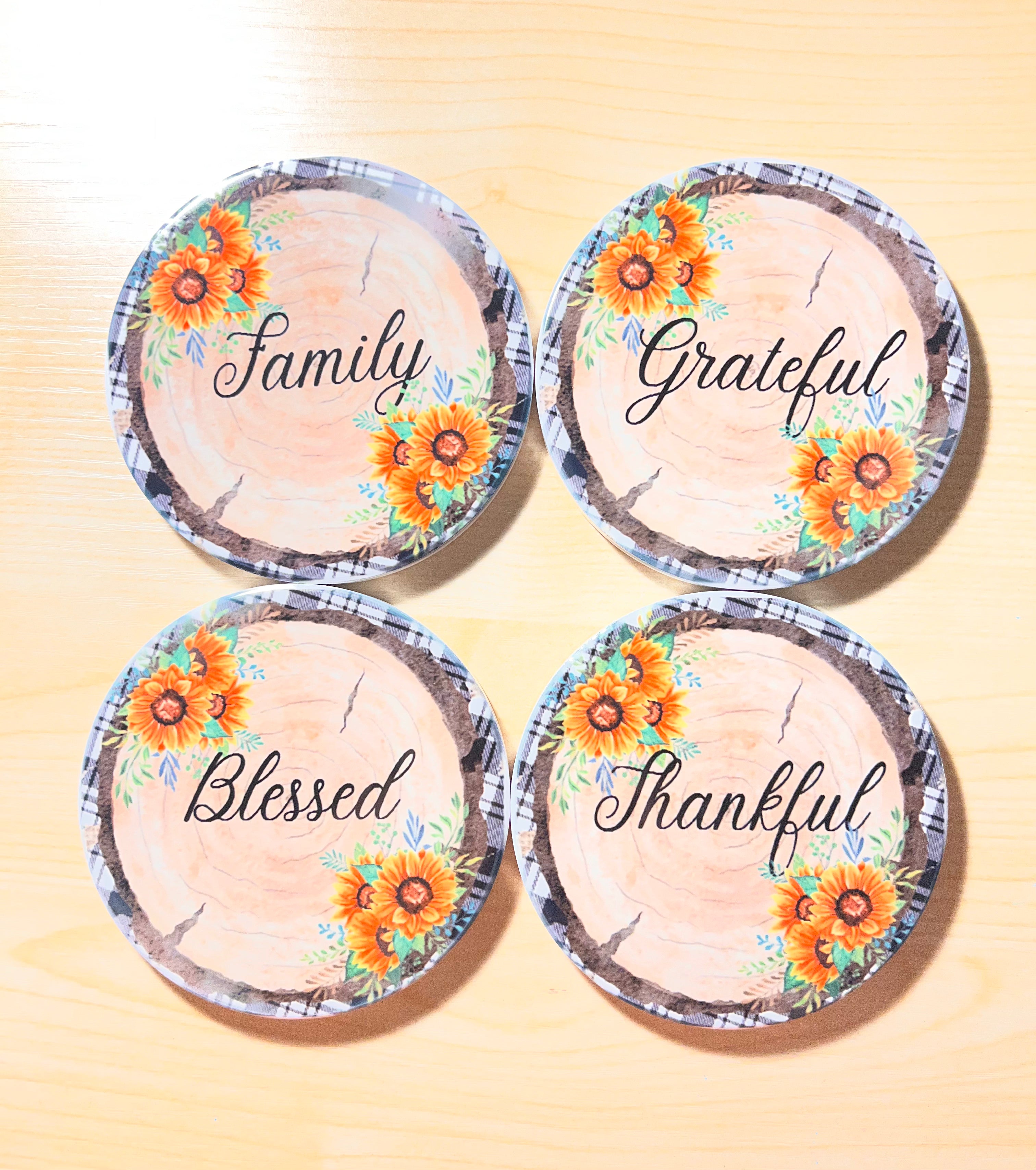 Sentimental ceramic coasters